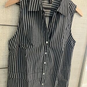 Ellen Tracy pinstripe blouse